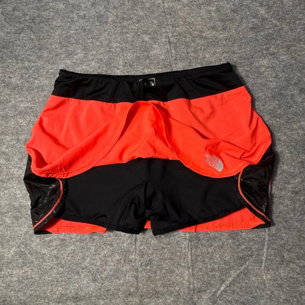 The North Face Better Than Naked Women Skort M Orange Black Running Skirt